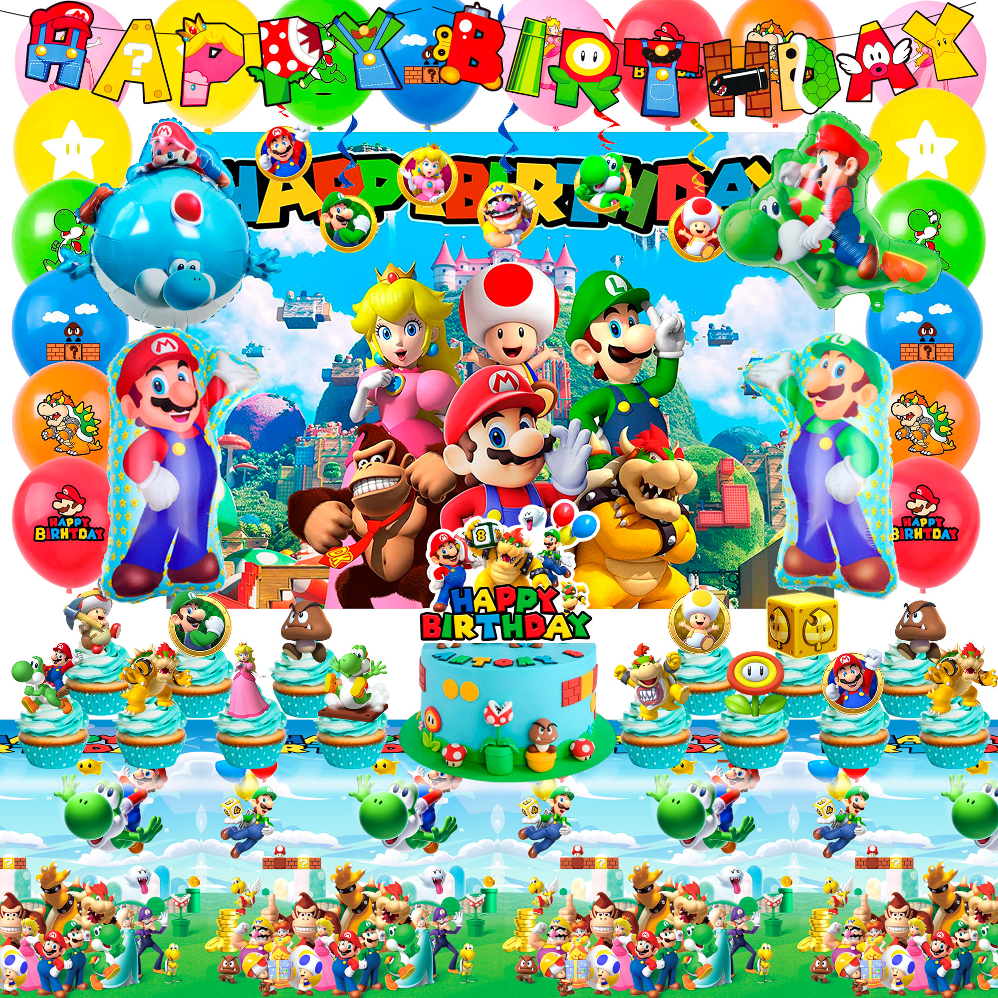 The Party Aisle™ Mario Birthday Party Supplies, 68pcs Super Mario